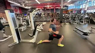Kneeling Single Leg, Alternating Chest Fly  - Chest Cable Machine (Freemotion) Variation 2