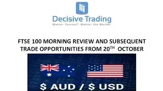 Forex Pair Aud Usd Pre Market Analysis and Subsequent Trading Opportunities 20th October