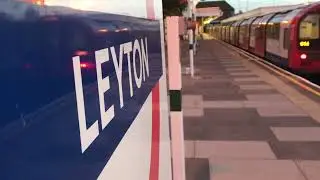 Central Line Services At Night In Leyton