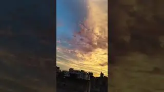 I saw this weather for the first time today🤩✨💖 #shorts #cloudysky #sunset