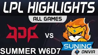 JDG vs SN Highlights ALL GAMES LPL Summer Season 2021 W6D7 JD Gaming vs Suning by Onivia