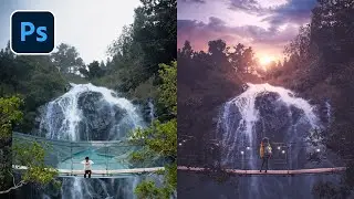 Create Fantasy Sunset Scene Effect l Photo Manipulation l Speed Art