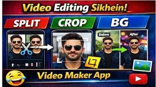 Video Editing Tutorial | Split Crop Background in Video Maker App | Easy pashto 