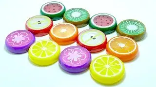 Crunchy Colorful Fruit Putty Slime | ASMR No Music