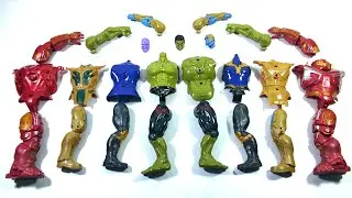 MARVEL ASSEMBLE TOYS HULK BUSTER VS THANOS ARMOR VS THANOS VS HULK SMASH...