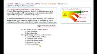 Types of Cooling System in IC Engine - M2.60 - Thermal Engineering in Tamil