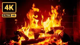 🔥 6 HOURS Cozy Fireplace 4K. Crackling Fire Sounds for Deep Sleep & Relaxation. Lumina Ambience 🔥