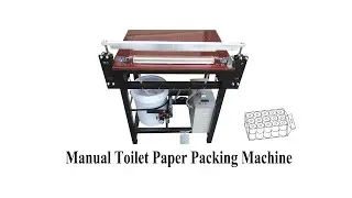 Low price manual 12 rolls toilet paper bundle packing machine