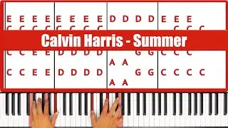 Summer Calvin Harris Piano Tutorial Melody Included