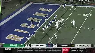 Tulsa's Game-Winning Pick Six | Tulane vs. #25 Tulsa Highlights 2020
