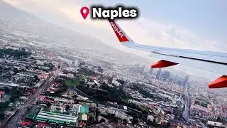 EasyJet takeoff from Naples Airport 🇮🇹 | Aerial city views