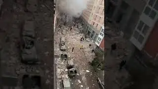 Significant explosion in Madrid Appears several floors of building destroyed Cause not yet known
