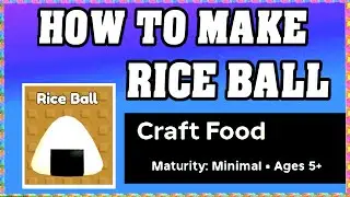 How To Make RICE BALL in CRAFT FOOD ROBLOX [Unlock New Recipe] [walkthrough]