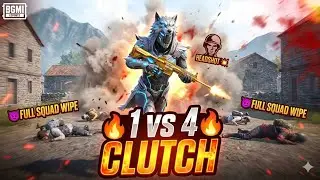 BGMI 1v4 Clutch 😈 | Full Squad Wipe 🔥 | Rush Gameplay | Style Wolf #pubgmobile #bgmi