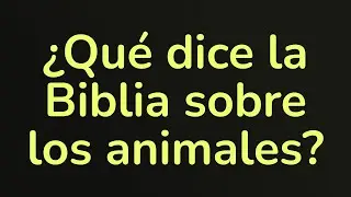 ¿Qué dice la Biblia sobre los animales? (Proverbios 12:10)