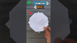 How to make a paper boomerang disc , homemade origami Paper returnable  boomerang disc , #shorts