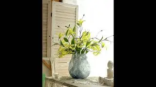 Artificial Flame Lily Flower Stem 32 Tall