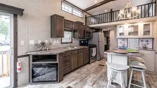 Amazing Rustic Herbert  Park Model Loft Park Model Home
