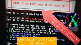 Bios Legancy  boot of Uefi only media