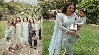 jago pakistan jago host Sanam Jung Celebrating Eid with her Husband and Daughter