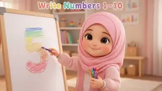 Learn to Write Numbers 1&ndash;10 ✍️ | Kids Number Writing with Aisha | Aisha&rsquo;s Gentle World | Ep -7