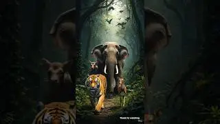 Tiger vs Elephant and deer  - Animal Fusion|wild life
