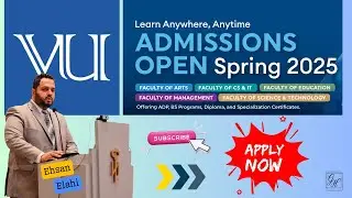 VU Spring Admissions 2025 | Virtual University of Pakistan | Distance Learning in Pakistan