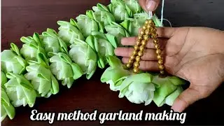 தாமரை பூ மாலை கட்டுவது எப்படி / Lotus malai garland making // white Lotus garland making