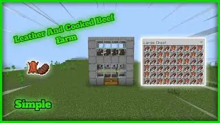 Leather And Cooked Beef Farm | Minecraft Bedrock/Java |