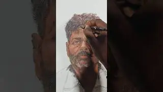 Acrylic Portrait Painting | Realistic Face Art on Canvas 🎨 | Short Art Video #reels