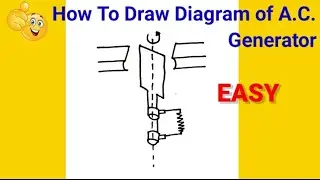 how to draw electric generator step by step  | how to draw ac generator diagram