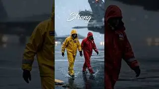 Flight Deck Crew Standing Strong in Heavy Rain 🌧️✈️ #TheVisualLiteracyLab