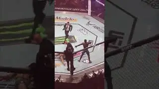 Israel Adesanya does Alex Pereira&rsquo;s arrow celebration after knocking him out #ufc287 #edit  #shorts
