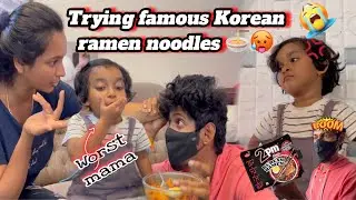 Trying famous korean noodles 🍜 | gone wrong ❌cooking alaparaigal #saanvikashree