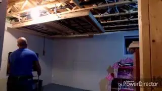 Slot car track hoist into ceiling