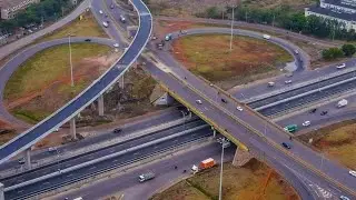 Southern Bypass, Mombasa Road Interchange 4K. Beautiful Places. Amazing View of Expressway, Nairobi