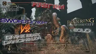 E.R. Shadow of the Erdtree - Divine Beast Dancing Lion (First Try!) solo Sword of Night Ps4