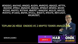 ENDEKS 26 HİSSE VE 2 KRIPTO ANALİZİ #ASELS #GOZDE #HEKTS #BASGZ #TCELL #ISFIN #KOZAL #EREGL #BTCUSDT