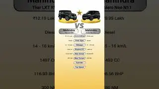 Mahindra Thar LXT RWD Vs Mahindra Bolero Neo N11 #technnu