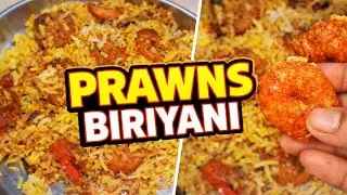 Smoky Flavour Prawns Biryani | Restaurant Style Dum Prawn Biryani | Easy Home Recipe
