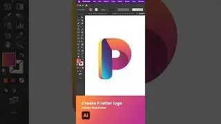 Create Letter P Modern logo #logo #logodesign #shorts