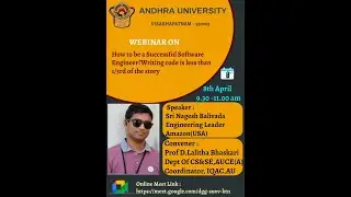 WEBINAR ON How to be a Successful Software Engineer ? Writing code is less than1/3rd of the story