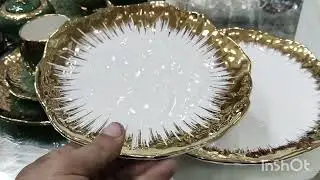 latest design imported luxury wedding crockery! Kitchen crockery bridal crockery dinner set tea set
