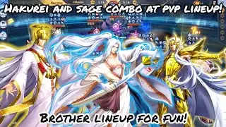 Saint Seiya: Awakening (KOTZ) - Hakurei and Sage Combo Lineup at PvP! Brother Lineup For Fun!