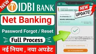 IDBI Net banking forgot password || How to forgot login password in idbi bank || @ssmsmarttech