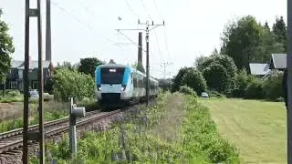 Sweden, Deje, SJ Regional train passing by Deje 