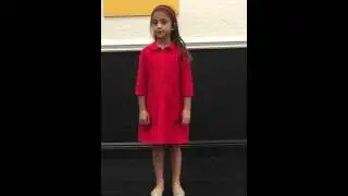 Reina Ozbay (6) sings Castle on a Cloud from Les Mis
