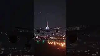 Aircraft landing Beautiful Cinematic Shot