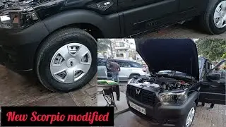 New Scorpio modified/ Android and side footrest install..🚗