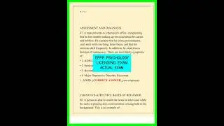 EPPP PSYCHOLOGY LICENSING EXAM ACTUAL EXAM  video